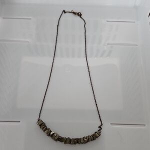 Metalic Stone Necklace 19.5"